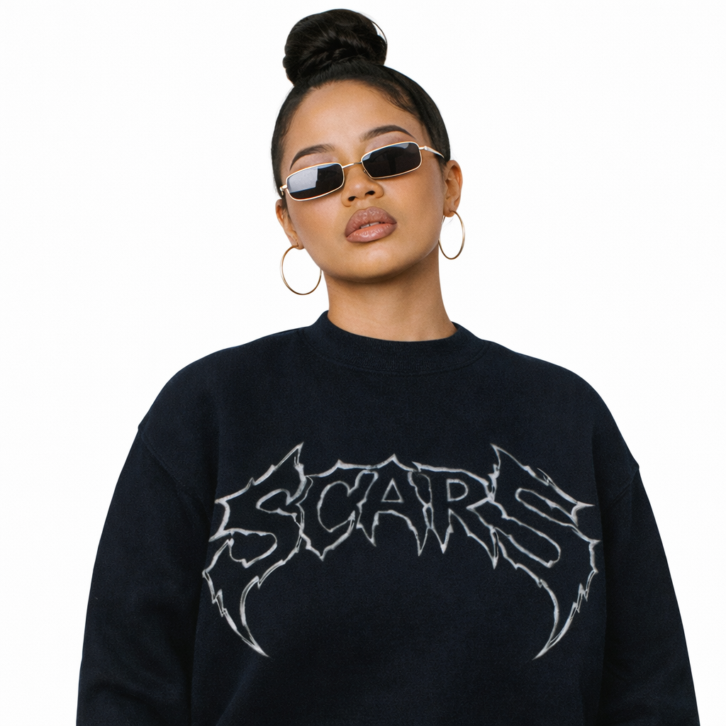 SCARS - Super Heavyweight Oversized Faded Sweatshirt