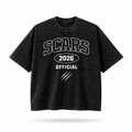 SCARS - Snow Washed Oversized Cotton T-Shirt