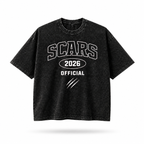 SCARS - Snow Washed Oversized Cotton T-Shirt