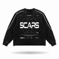 SCARS - Mineral Wash Piping Raw Hem Sweatshirt