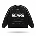 SCARS - Mineral Wash Piping Raw Hem Sweatshirt