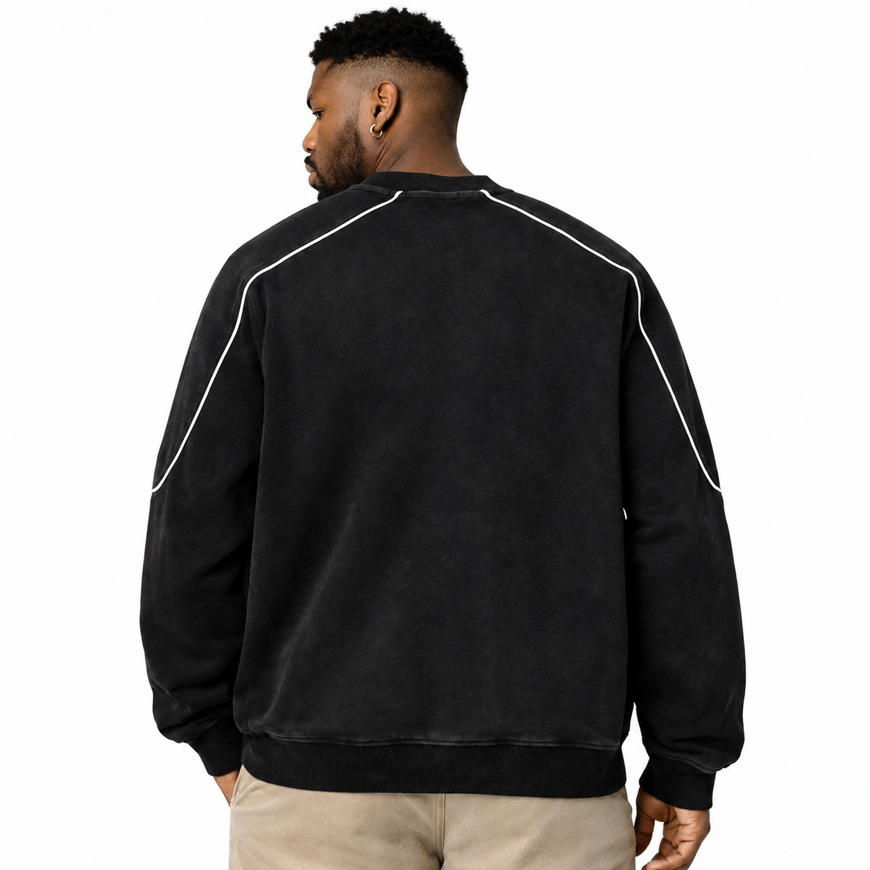 SCARS - Mineral Wash Piping Raw Hem Sweatshirt